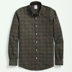 NEW Brooks Brothers Stretch Cotton Non-Iron Twill Polo Button Down Collar Shirt